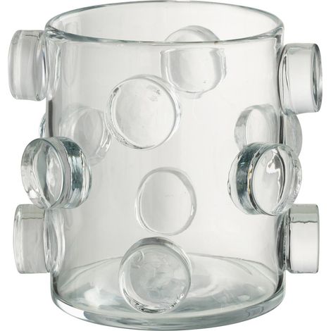 Vase Design en Verre "Pebbles" 20cm Transparent
