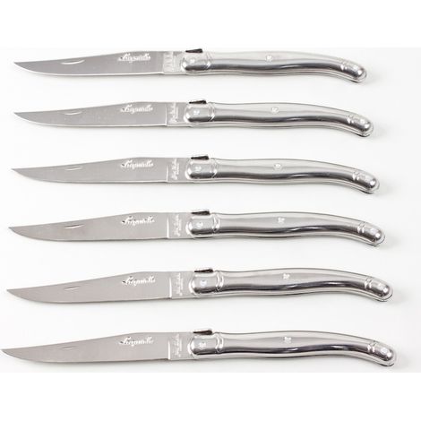 Jean Dubost - Coffret 6 couteaux laguiole inox fermant