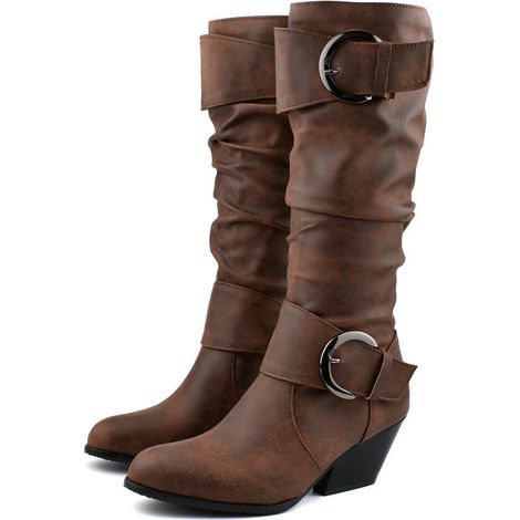 Bottes cavalières tendance marron taille 36 (1/3)
