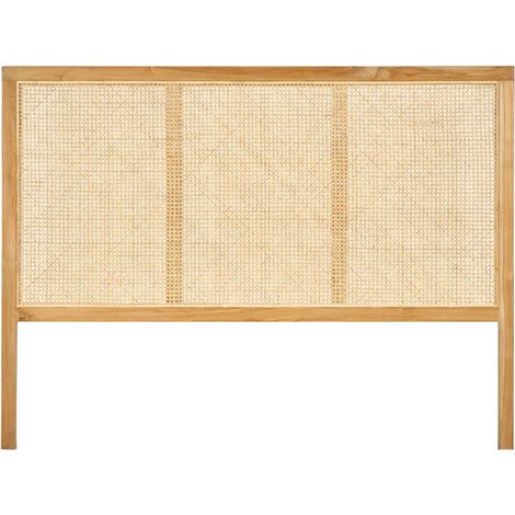 Tête de lit en bois massif avec cannage en rotin L. 160 cm - BRUNO (1/5)