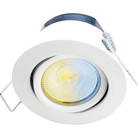 spot encastré à led - onexpro - basculant - 7w - cct - ip65 - blanc - abi - aurora dl150174