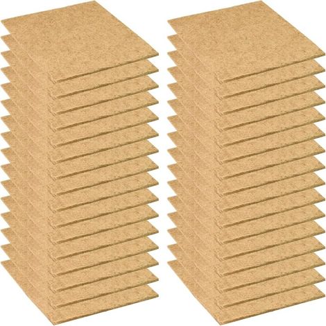 Bandeja de cultivo biodegradable y transpirable de fibra de cáñamo esterilla para el cultivo de plántulas, color marrón, 20 x 20 cm. Paquete de 32 unidades. (1/5)