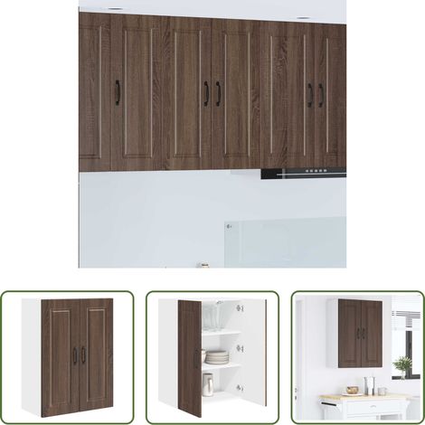 Holzschrank - Küchenschrank Braun Eichen-Optik 60 x 31 x 80 cm Holzwerkstoff (1/5)