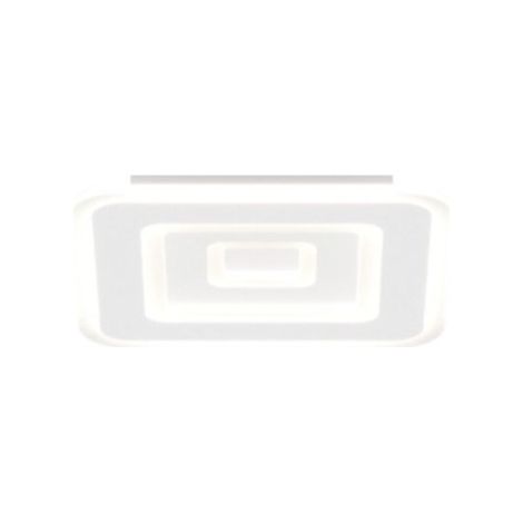 Plafoniera moderna top light zoom 1220 35 led cct switch metallo, finitura metallo bianco