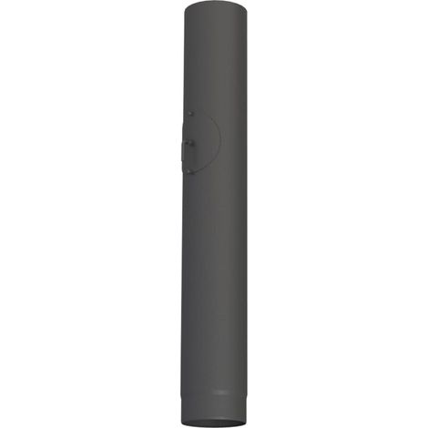 Tuyau de poêle diamétre 130 x Lg 1000 mm avec clapet de tirage démontage