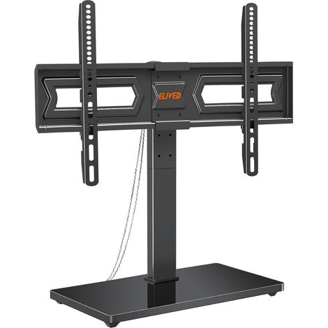 Support de table pivotant pour la plupart des téléviseurs de 37 à 70" avec VESA max 600 x 400 mm jusqu'à 40 kg, hauteur réglable pour téléviseurs plasma, LCD, LED, OLED plat/incurvé (1/5)