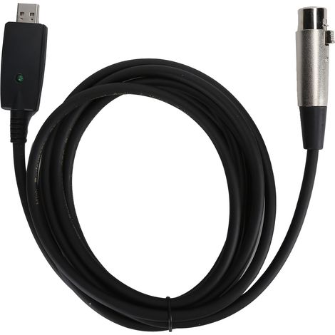 Câble USB vers XLR mâle vers femelle 3 broches JORINDO, rallonge micro de 3 mètres (1/5)