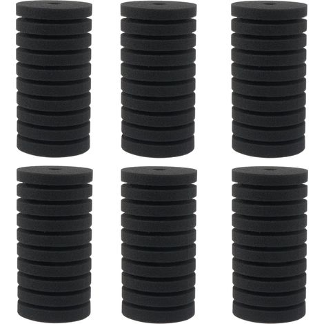 Lot de 6 filtres en éponge pour aquarium - Filtre éponge pour filtration biologique et mécanique - Filtre silencieux en mousse submersible pour aquarium - Éponges de rechange pour filtre (1/5)