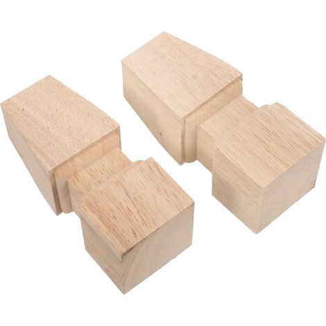 Lot de 2 Pieds de Canapé en Bois Massif 15x7 Cm Pieds Robustes et Compatibles pour Meubles Rétro, Base Antidérapante, Support Stable pour Rénovation de Canapé Modulaire et Commode (1/5)