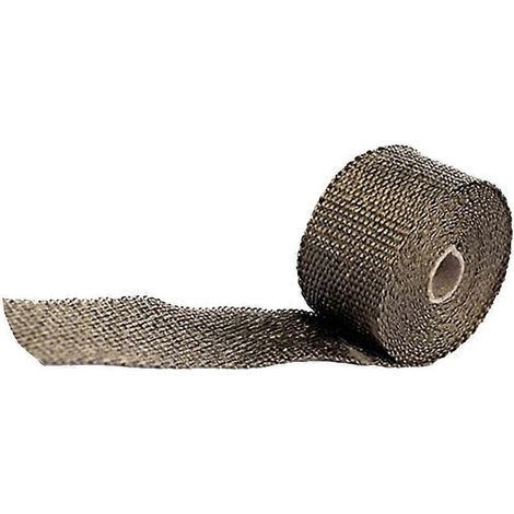 Ruban d'isolation thermique ignifugé de 5 mètres pour tuyaux, avec 2 colliers de serrage, manchon de protection anti-brûlure pour cheminée et conduit de poêle. (1/5)