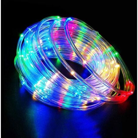 20 m lange Solar-Lichterkette, 200 LEDs, mehrfarbig, PVC-Lichtröhre für den Außenbereich, Schutzart IP68 (1/4)