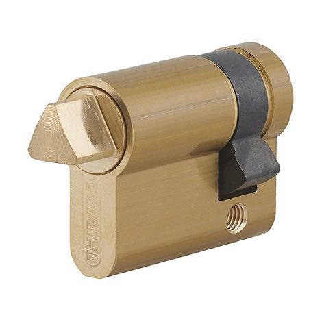 Thirard – Demi-cylindre triangle externe 11 profilé HG – Panneton orientable – 30x10mm – Laiton poli pour sécurité renforcée – Utilisation industrielle (1/2)