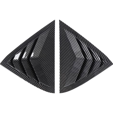 1 paire de persiennes de fenêtre latérale arrière, protection de la vie privée, réduction de la température, couvercle d'ombrage pour grille d'aération pour Fiesta MK7 7.5 2008 à 2017, style en Fiber (1/5)