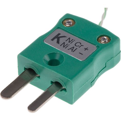 Connecteur type K, L 5m, +250°C max à Fiche mâle miniature ( Prix pour 1 ) (1/2)