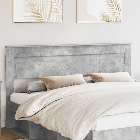 vidaXL Tête de lit Gris béton Bois d'ingénierie