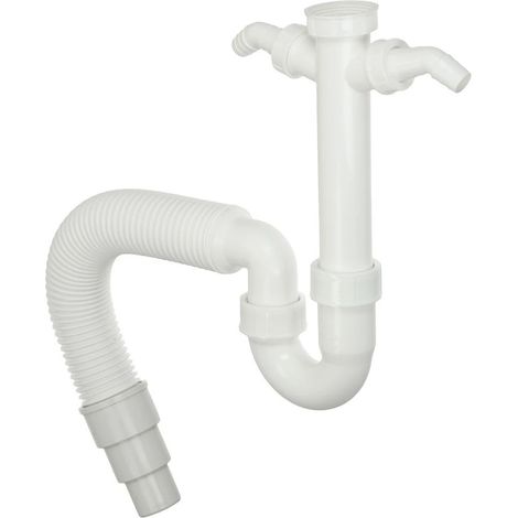 Siphon universel DN40/50 avec 2 branchements d'appareil