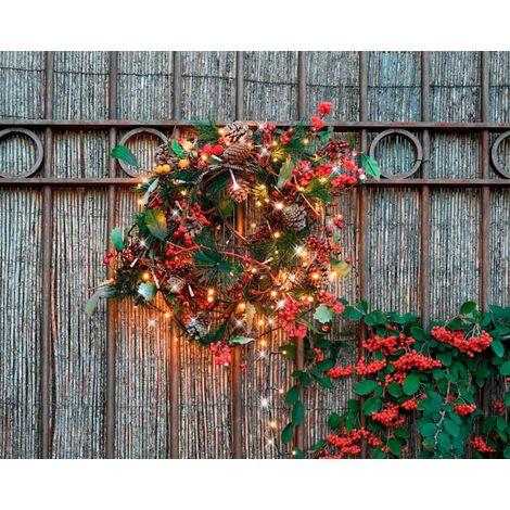 Guirlande lumineuse de Noël LED blanc chaud scintillante flash 8 m (1/3)