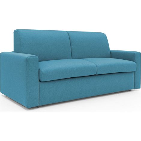 Kansas Schlafsofa mit 20 cm hohen Matratze aus wasserfestem Baumwollmischgewebe T13 172 cm (mat. 120x197) hellblau