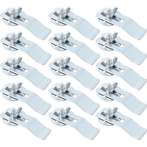 CCYKXA 15PCS1 Metal Clips for Undermount Sink, Round Mounting Bracket for Sink, Fixing Repair, Fixing Brackets for Bathroom and Kitchen (1/4)