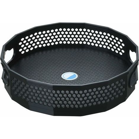 Schwarze, drehbare Kunststoffablage 22,5 x 6,5 cm – 360°-Gewürzregal – Multifunktionaler Küchenorganizer (1/5)