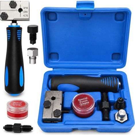 Outils D'évasement de Tuyaux de Freins, 4,75 mm 3/16" Kit D'évasement Universel pour Conduites de Frein pour Evasement Din, Kit Evasement de Tuyau de Frein (1/5)