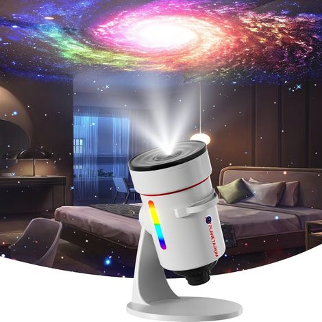 Filiyano – Projecteur Galaxy amélioré avec effets 4 K HD, 10 modes nébuleuses réalistes, minuterie automatique et veilleuse 7 couleurs, large (1/5)