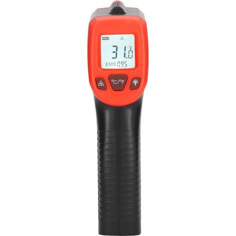 Handliches, berührungsloses Infrarot-Thermometer mit ABS-Gehäuse, digitales Temperaturmessgerät für industrielle Anwendungen, rot (1/5)