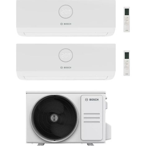 Bosch Climatiseur Dual Split Climate 3200i 7+9 avec 5000M 105/4 E Inverter R 32 Wi-Fi en option Classe A++