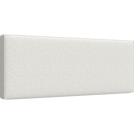 Gepolstertes Kopfteil mit Beinen, 160 x 60 cm, cremefarbener Stoffbezug, modernes Design fürs Schlafzimmer