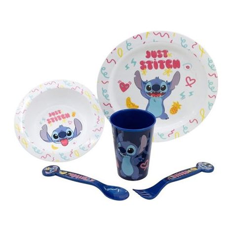 Set de vajilla infantil Stitch Sweet Infantil (5 Piezas)