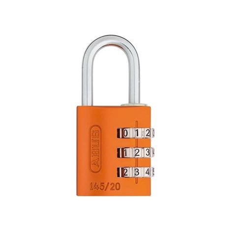 Kombinationsschlösser - ABUS - 145/20 - 3 Ziffern - Aluminium orange - Ohne Schlüssel
