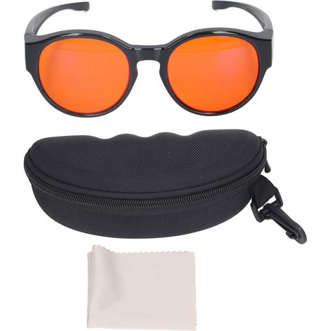 Lunettes anti-lumière bleue 400-500nm, anti-radiations UV, pour ordinateur, gaming et lecture, verres ronds. (1/5)