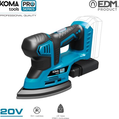 Ponceuse type souris 20v (sans batterie ni chargeur) 20,4x15,5cm koma tools pro series battery. (1/10)