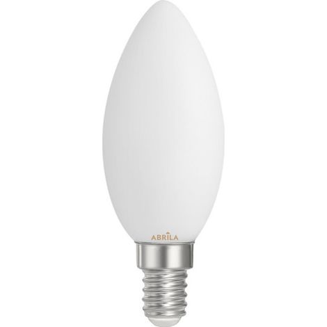 Bombilla LED de vela opal de filamento "Abrila" E14 (6W 4000K 540lm) Ø3,5x9,7cm