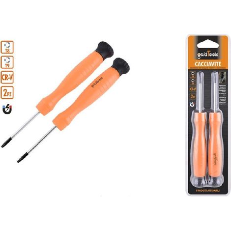 Kaela - Set 2 Pezzi Cacciavite Cacciaviti Con Punta Magnetica A Stella T8 T9 Cr-v 57025 - (1/2)