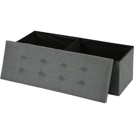 SWANEW Abbigliamento a sedere Abbigliamento petto di sgabelli Panchina Piegabile 110x38x38 cm Antracite (1/5)