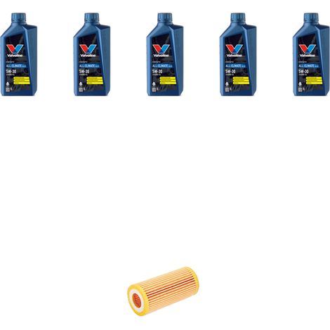 Kit filtro olio e 5L compatibile con Audi A4 (B6,B7) 2.0 turbo FSI 147kw dal 2004 al 2008 (1/2)