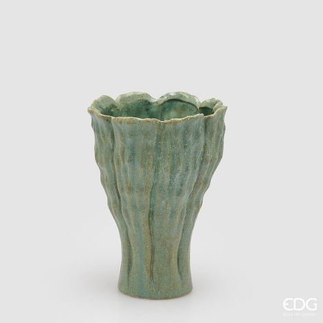 EDG Enzo De Gasperi Vaso Chakra Fiore del Mare H 27,5 Cm D 19 Cm Waterproof Turquoise