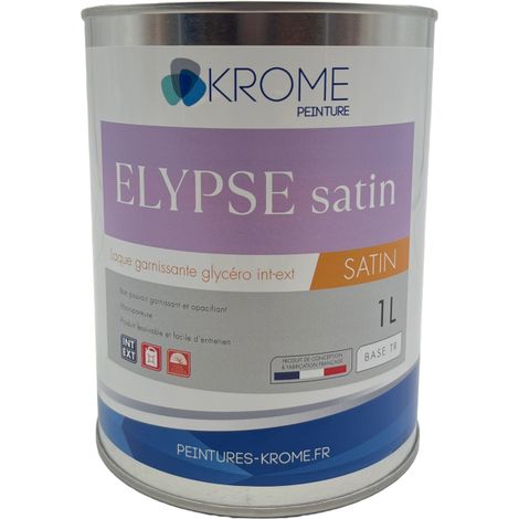 Krome Elypse Satin – Laque garnissante boiseries intérieur et extérieur Conditionnement: 1L - Couleur: BLANC