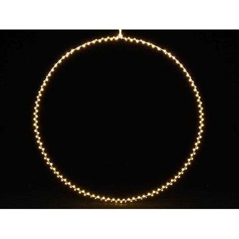 Cerchio Natalizio luminoso da appendere con 150 luci per interno ed esterno diametro 30 centimetri (1/4)