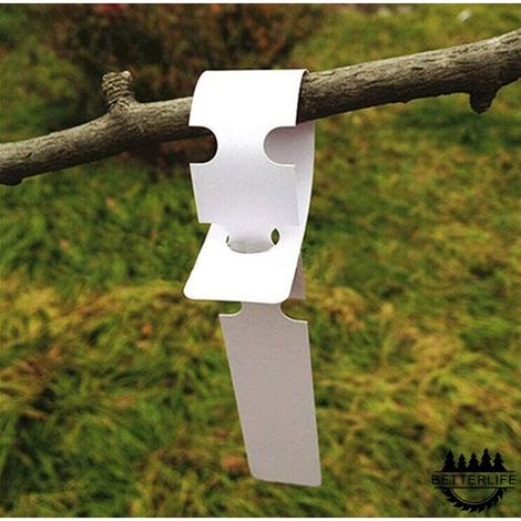 200 Étiquettes en Plastique Blanc pour Plantes et Arbres - Dimensions 2 x 20cm - Grande Surface d'Écriture (1/5)