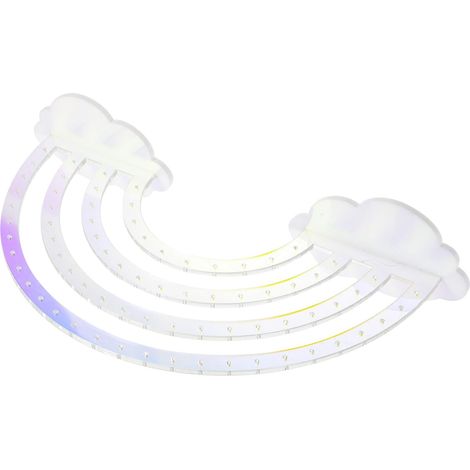 Présentoir à Boucles D'oreilles de Bureau Arc-en-ciel en Acrylique Multicolore, Organisateur Bijoux Grand Format, Support Délicat pour Boucles D'oreilles Variées, Accessoire Déco (1/5)