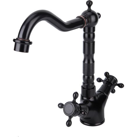 Europäischer Vintage-Waschtischhahn aus Messing, Küchenarmatur, Beckenmischer (G1/2") (1/5)