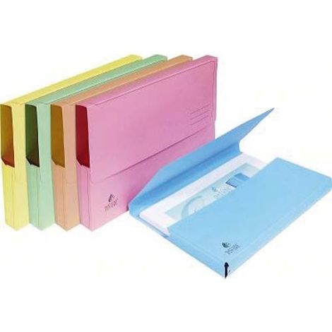 Chemise pochette à soufflet carte Exacompta 24 x 34 cm couleur pastel - Paquet de 25 (1/4)