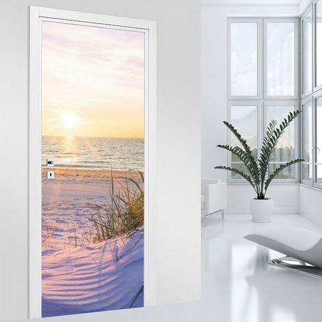 Stickers pour porte - Mer - 63 x 205 cm - Adhésif MAT (1/2)