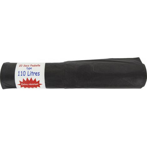 Abfallsack 110lx20 Schwarz 50 Mikron