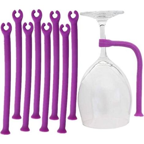 Pièces détachées pour lave-vaisselle, Verre Support pour Lave-Vaisselle Lot de 8 Pourpre – Silicone Verre à vin Support au Lave-Vaisselle (1/5)