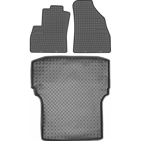 Set di tappetini in gomma per auto e tappetino per bagagliaio per Fiat Fiorino III Kombivan dal 2007 (1/5)