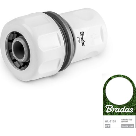 Attacco rapido Bradas da 3/4" stop / linea bianca