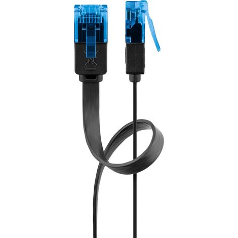 Goobay 96323 cable de red Negro 2 m Cat6a U/UTP (UTP)
